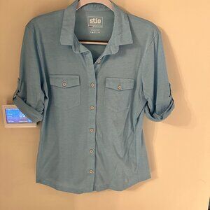 STIO WOMEN'S DIVIDE SHORT SLEEVE SHIRT SIZE M